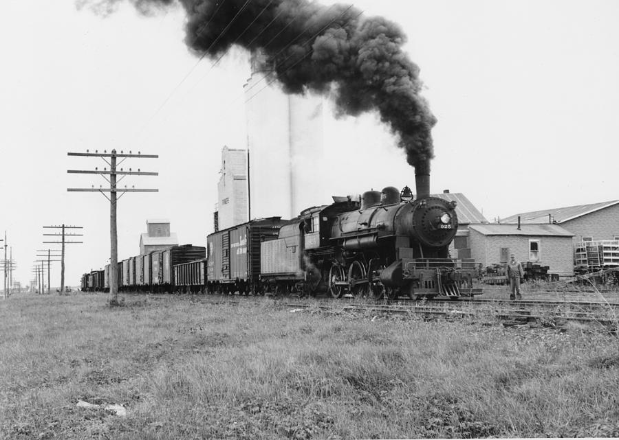 Pulling Freight Near Lamberton Minnesota - 1954  Photograph by Chicago and North Western Historical Society