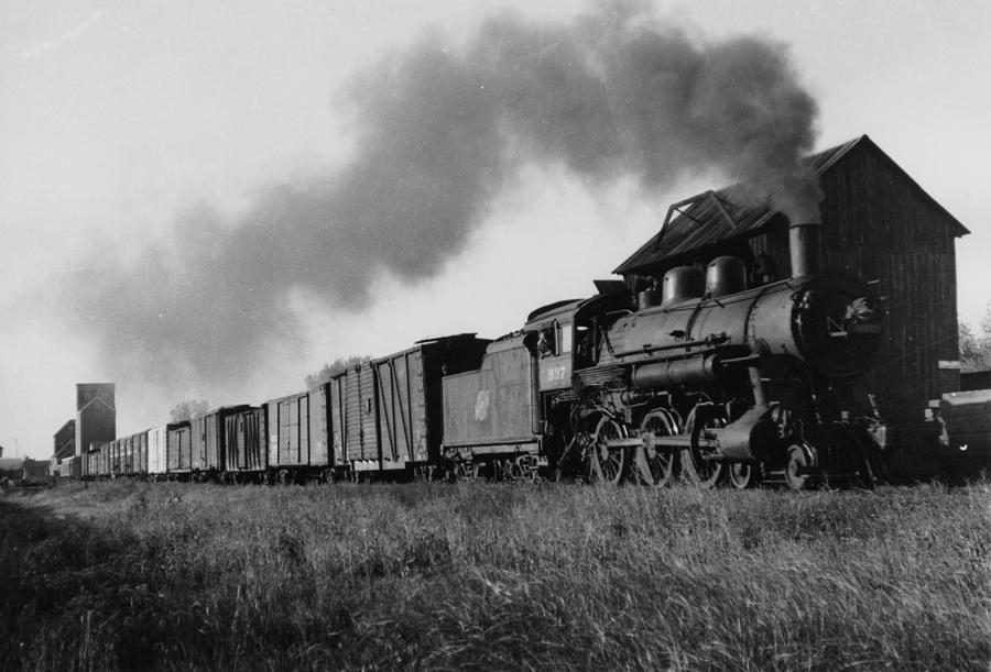 Steam Engine With Freight in Wisconsin  Photograph by Chicago and North Western Historical Society