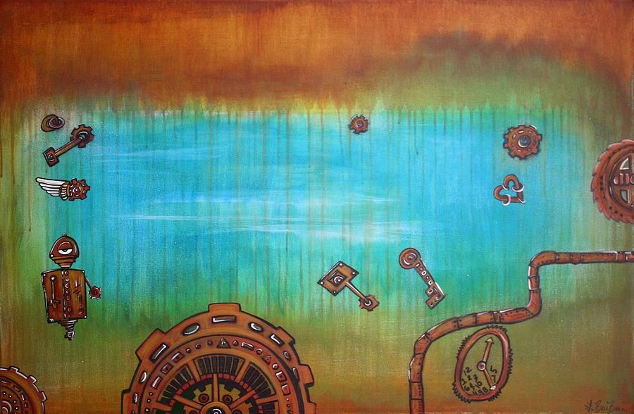 Clock Painting - Steam by Laura Barbosa