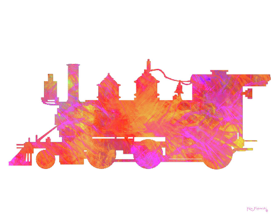 Steam Locomotive Art 2 Painting by Ken Figurski