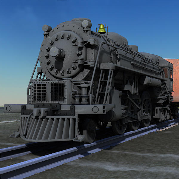 Train Digital Art - Steam Locomotive at Rest by John Hoagland