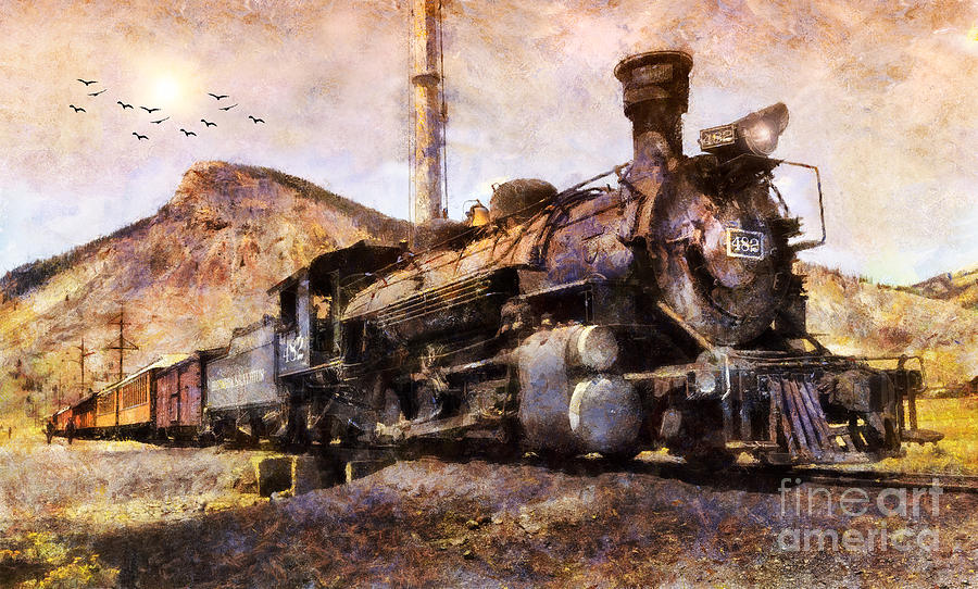 Transportation Digital Art - Steam Locomotive by Ian Mitchell