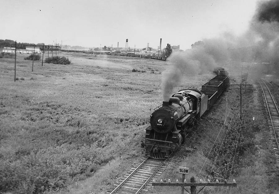 Steam Locomotive in Menominee Michigan Photograph by Chicago and North Western Historical Society