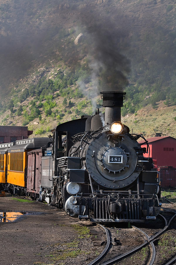 Steam Locomotive in Train Yard Photograph by Dan Leffel - Fine Art America