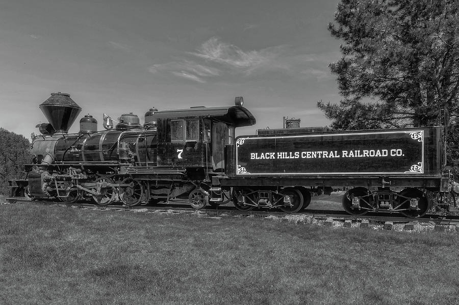 Steam Locomotive Number 7  -  BHC002BW Photograph by Frank J Benz