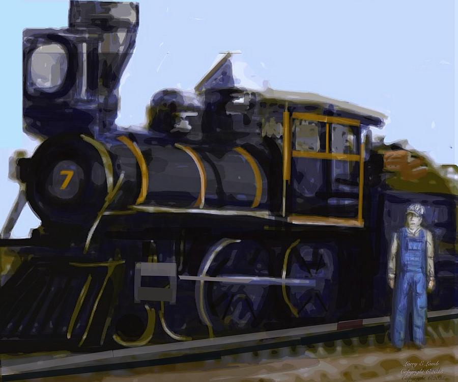 Steam Locomotive Old Number Seven Digital Art