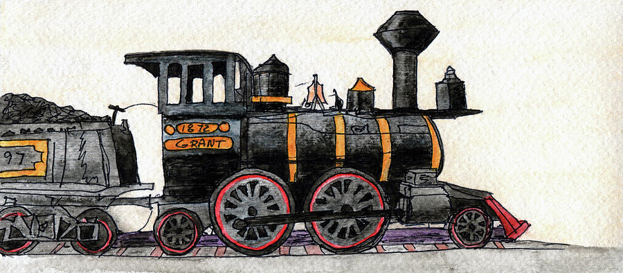 Steam Locomotive Painting by R Kyllo