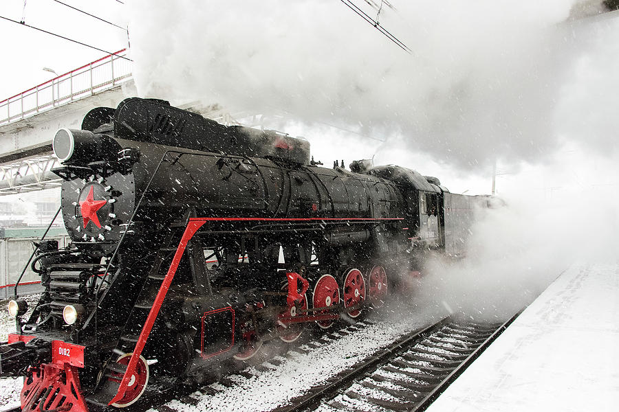 Steam Locomotive Rushes Photograph