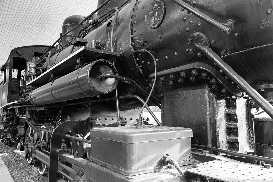Steam Locomotive Side View Photograph
