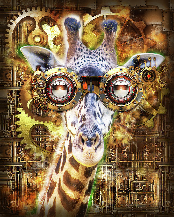 Steam Punk Giraffe Digital Art by Anthony Murphy
