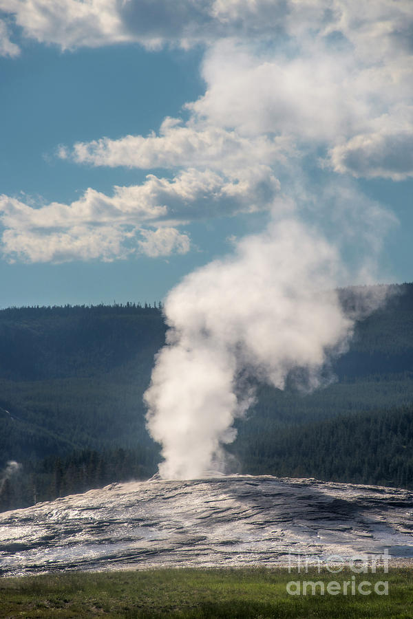 Yellow Stone National Park Photograph - Steam Released as Pressure Builds by Mae Wertz Yellow Stone National Park Photograph - Steam Released as Pressure Builds by Mae Wertz