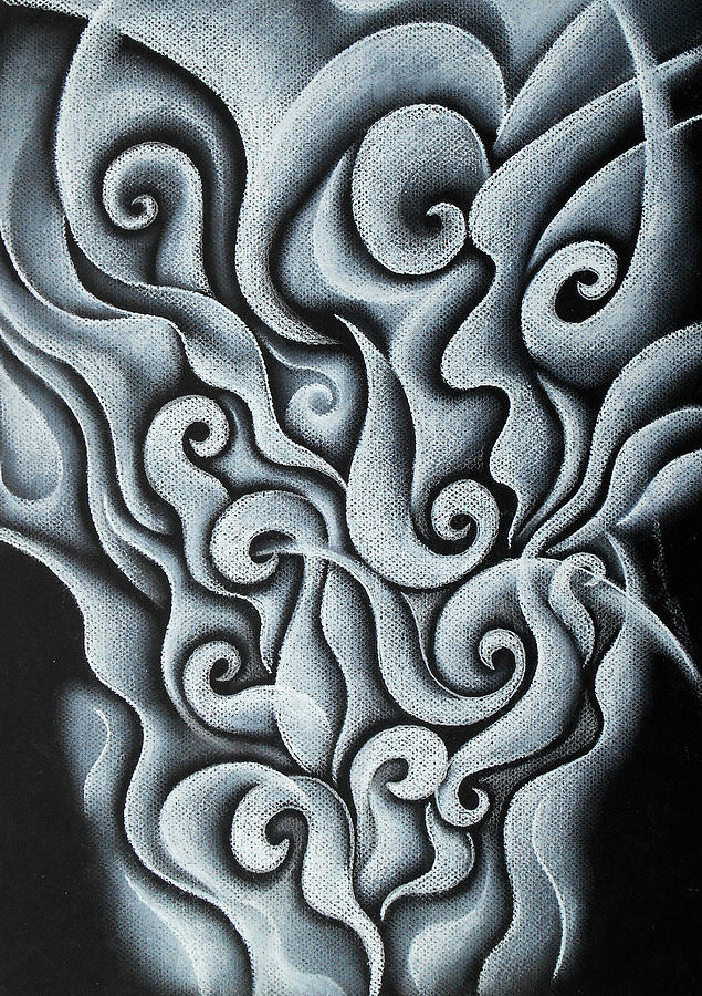  Steam Swirls, Love Curls And Hope Floats Painting by Leon Zernitsky