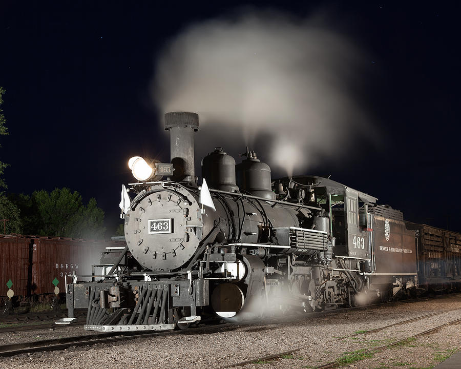 Steam Train At Night by Daniel Zukowski