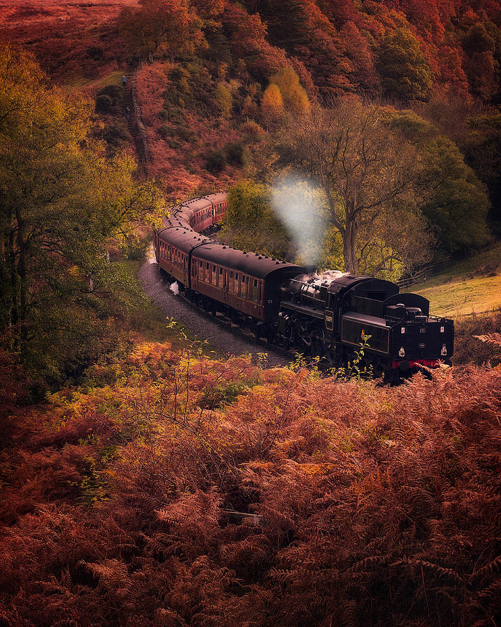 Fall Photograph - Steam Train Goathland North Yorkshire by Ian Barber