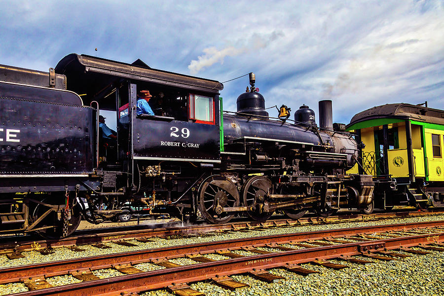 Steam Train Moving Passengar Car Photograph by Garry Gay