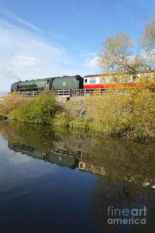 Steam Train Reflection at Butterley Photograph by David Birchall