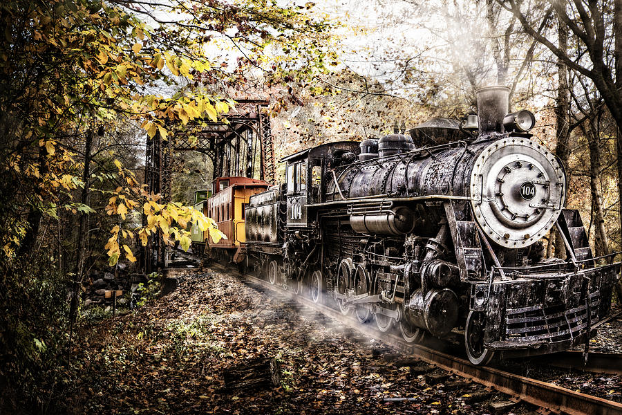 Steam Trains Coming Photograph by Debra and Dave Vanderlaan