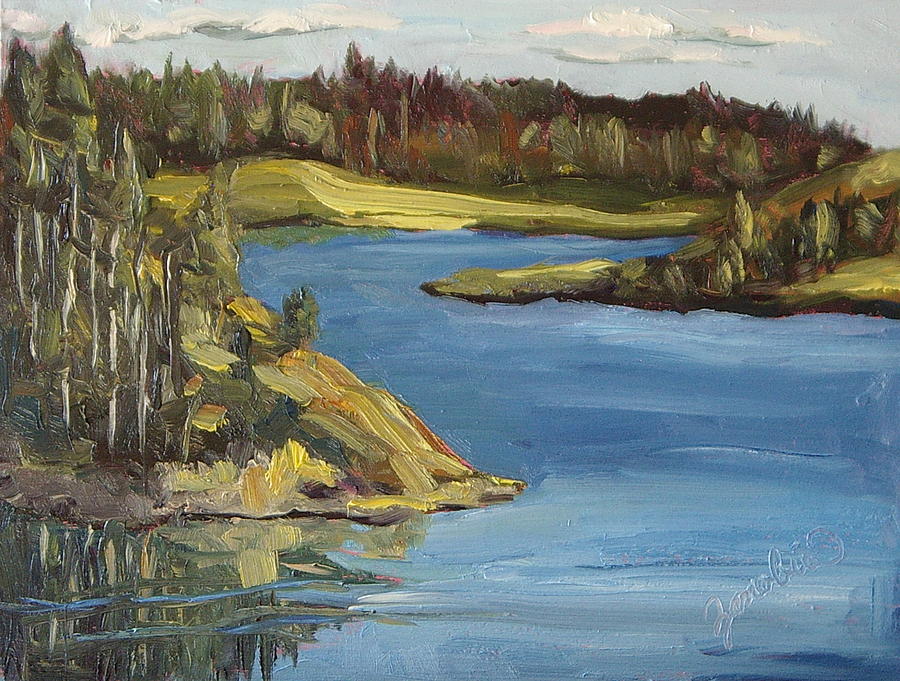 Steamboat Lake Painting by Zanobia Shalks - Pixels