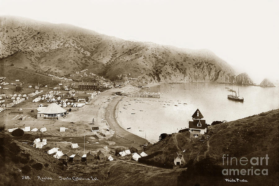 Landscape Photograph - Steamer Cabrillo in Avalon Harbor Santa Catalina Island Circa 1895 by Monterey County Historical Society