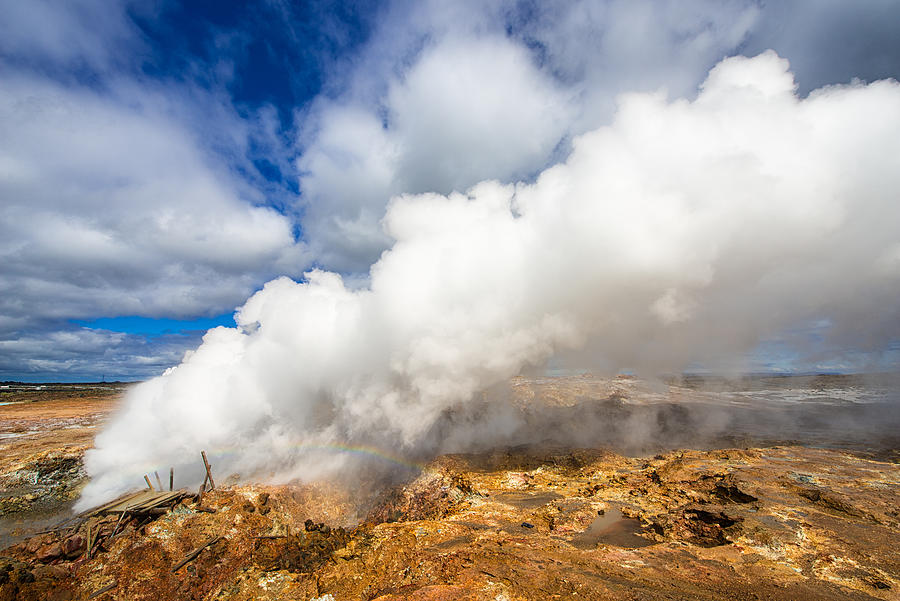 Steaming Gunna - Gunnuvher Hot Spring Iceland Photograph by Matthias Hauser