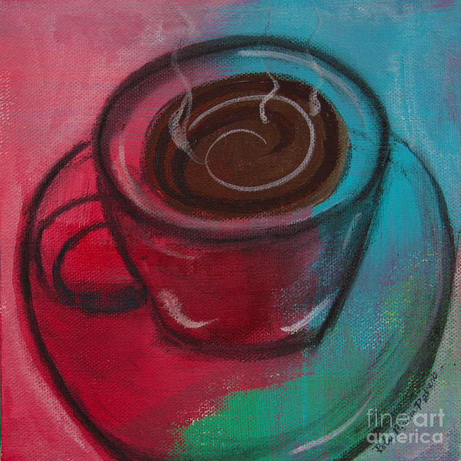 Steaming Hot Coffee Painting by Robin Pedrero