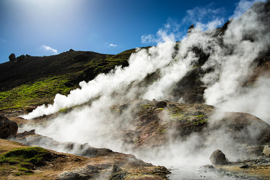 Steaming hot springs in Reykjadalur Iceland Photograph by Matthias Hauser