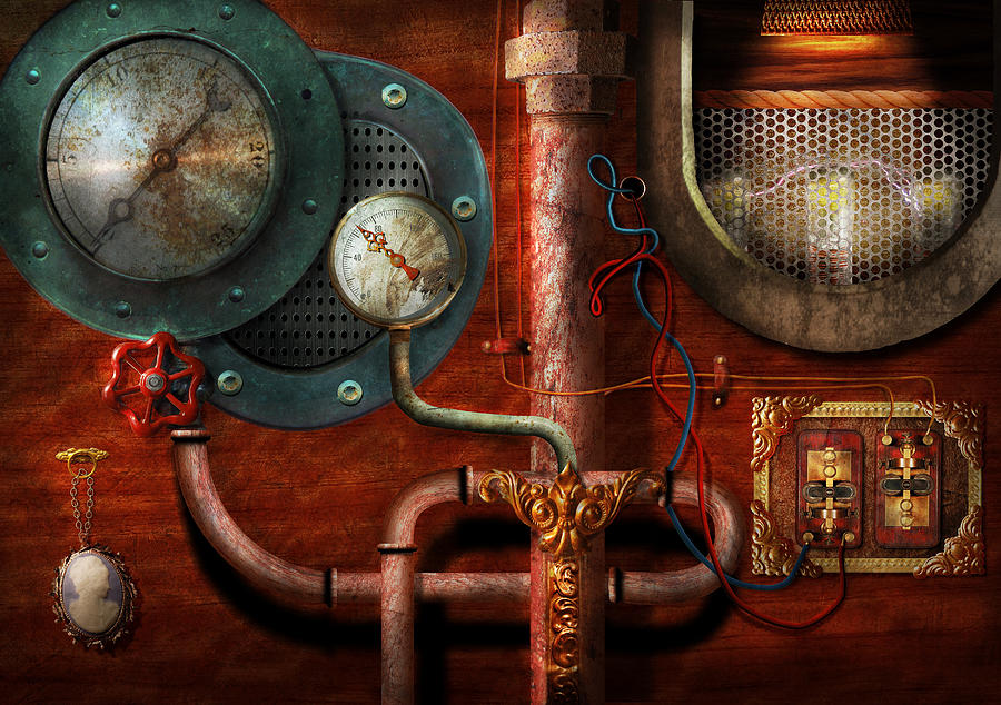 Steampunk - Controls Photograph by Mike Savad