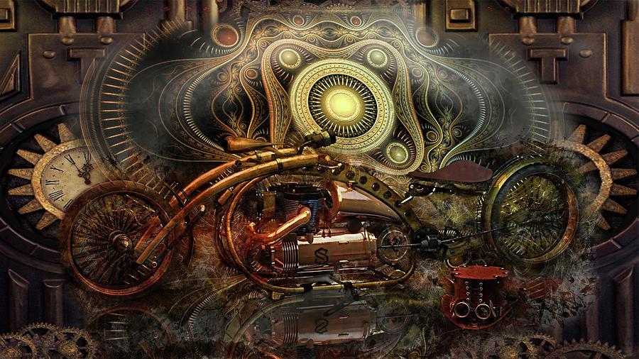Steampunk art  Digital Art by Louis Ferreira