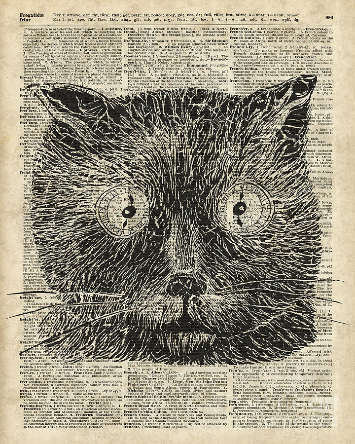 Cat Digital Art - Steampunk Clock Cat eyes by Anna W