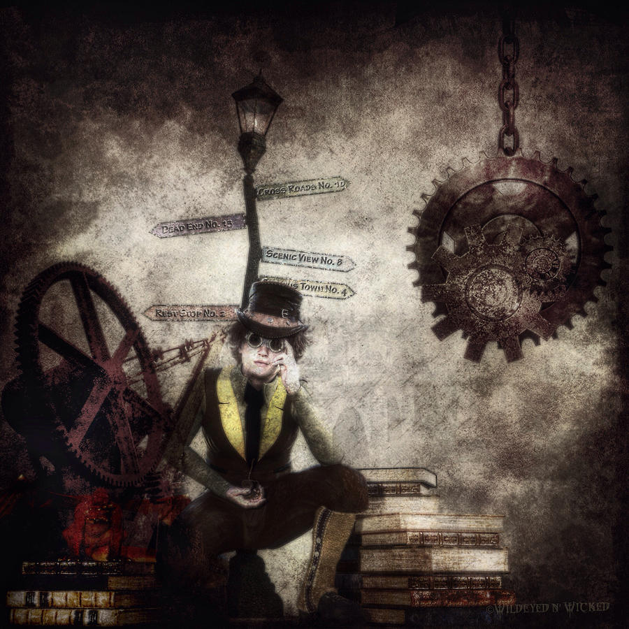 Steampunk Days Digital Art by Brenda Wilcox aka Wildeyed n Wicked