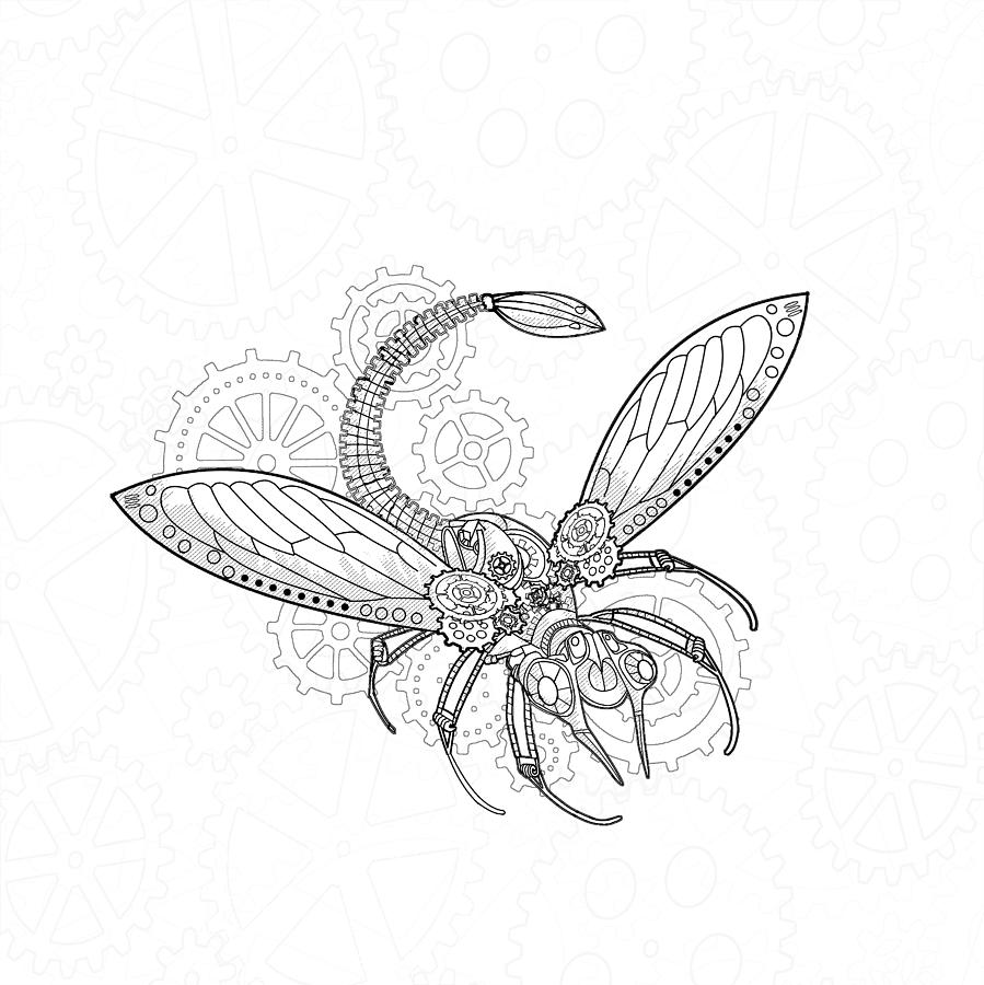 steampunk dragonfly art