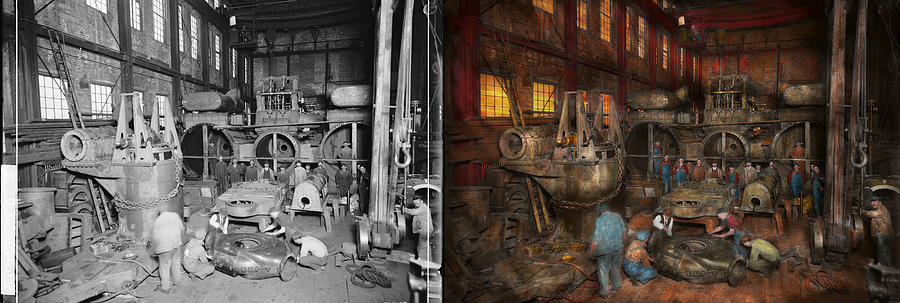 Steampunk - Final inspection 1915 - Side by side Photograph by Mike Savad
