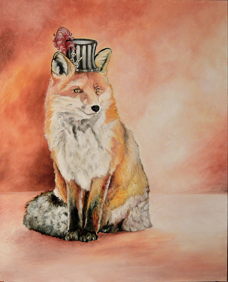 Steampunk Fox Painting by Sabrina Motta