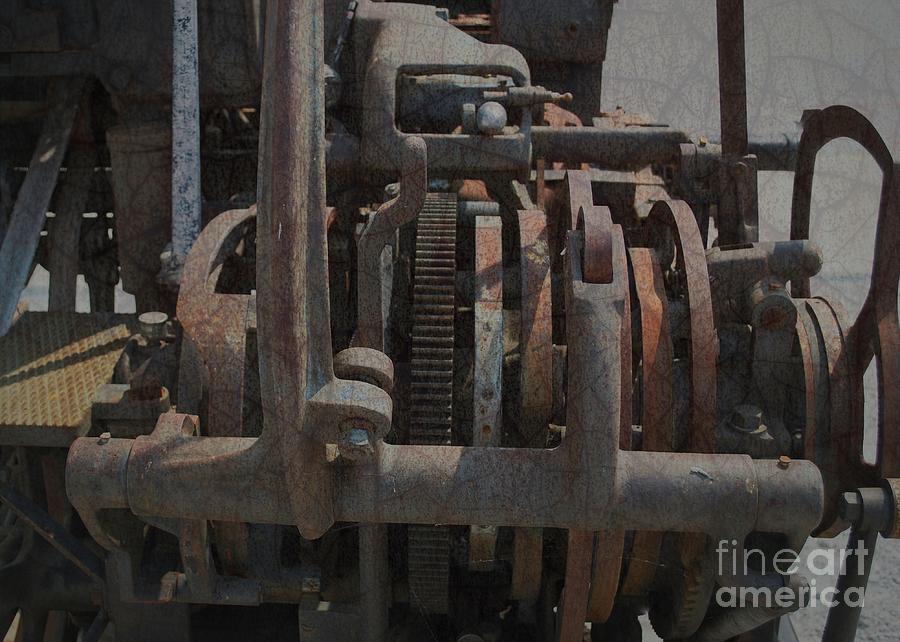 Newspaper Photograph - Steampunk Gears Wheels and Levers 2 by Luther Fine Art