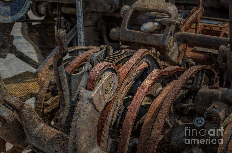 Newspaper Photograph - Steampunk Gears Wheels and Levers by Luther Fine Art