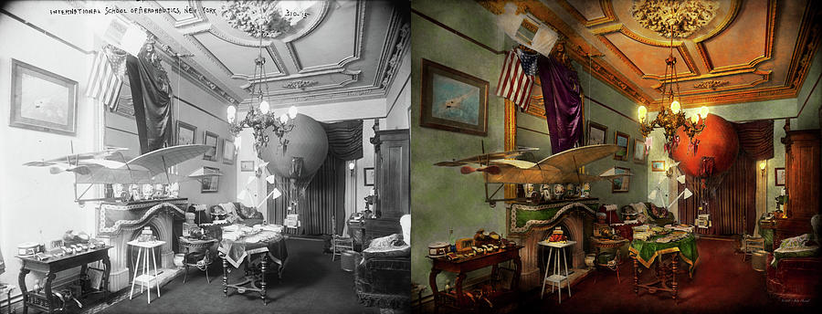 Steampunk - Hall of wonderment 1908 - Side by Side Photograph by Mike Savad