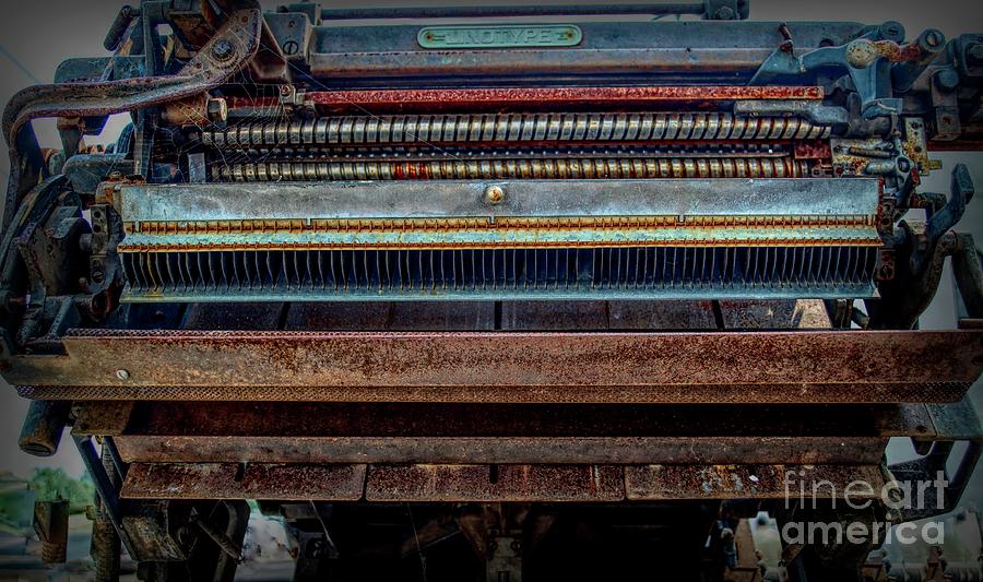 Steampunk Linotype type setter Photograph by Luther Fine Art