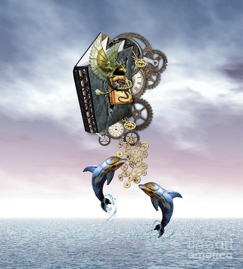 Metal Art Digital Art - Steampunk Ocean Tale by Nadine May