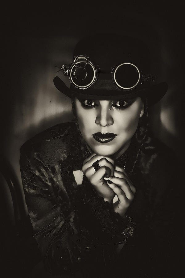 Goggle Photograph - Steampunk portrait by Hugh Smith