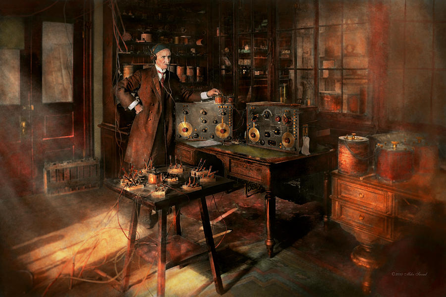 Science Fiction Photograph - Steampunk - The time traveler 1920 by Mike Savad