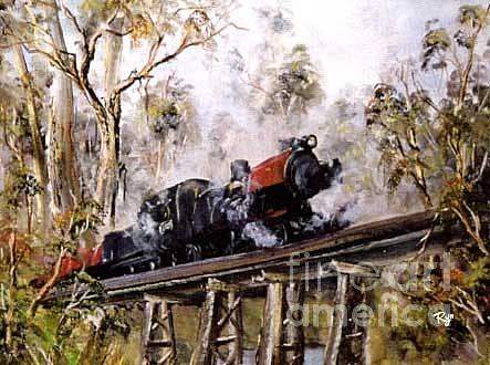 Steamrail Painting by Ryn Shell