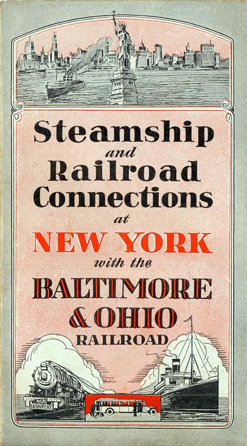 New York Digital Art - Steamship and Railroad Connections at New York by Baltimore and Ohio Railroad New York Digital Art - Steamship and Railroad Connections at New York by Baltimore and Ohio Railroad
