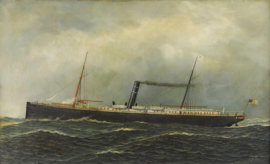 1902 Painting - Steamship Seguranca by MotionAge Designs