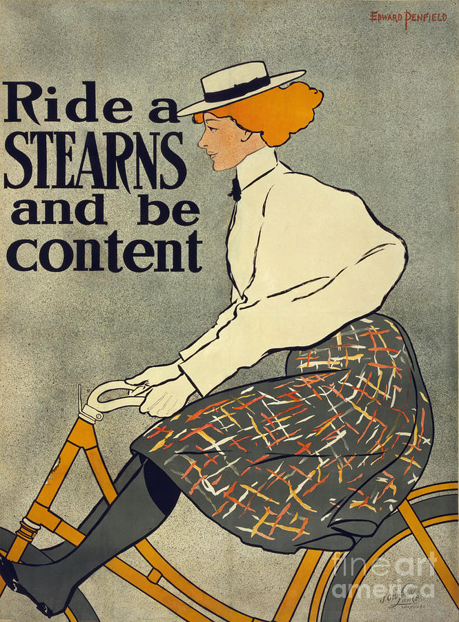 Stearns Vintage Bike Advertisement Poster Photograph by Edward Fielding