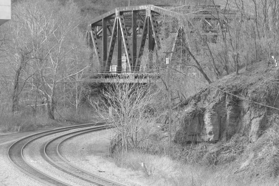 Steel Bridge BW Photograph by Michael Hills