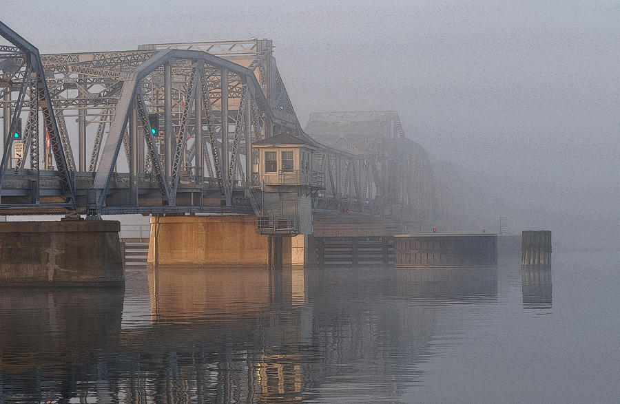 Steel Bridge in Fog Photograph by Tim Nyberg