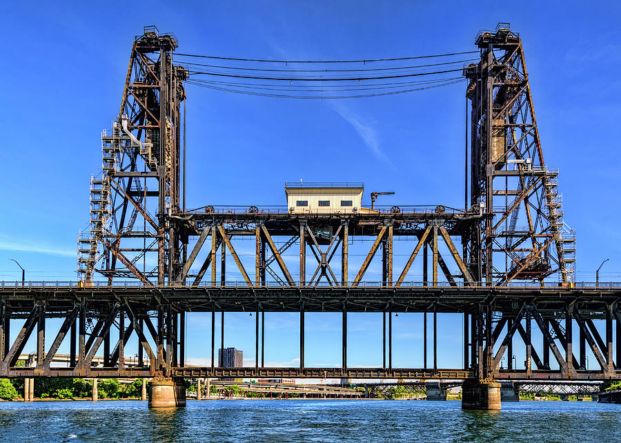 Steel Bridge in Portland Photograph by Betty Eich