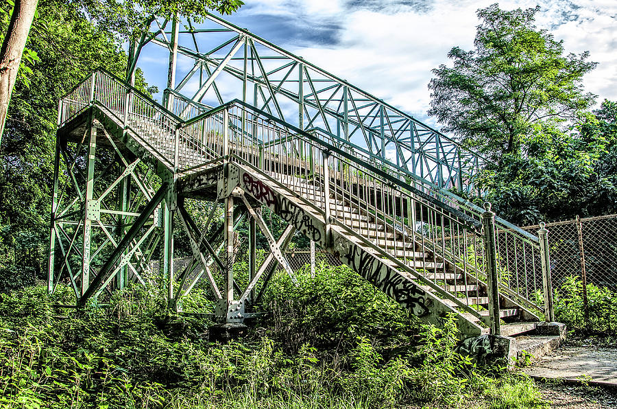 Steel Bridge Over Railroad Tracks in Fairmount Photograph by Bill Cannon