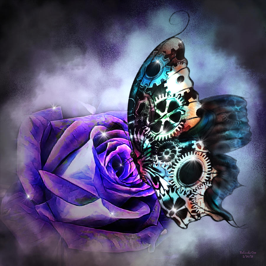 Steel Butterfly Digital Art by Artful Oasis