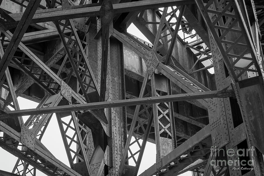 Steel Intersections Steel Bridge Beam Construction Art Photograph by Reid Callaway